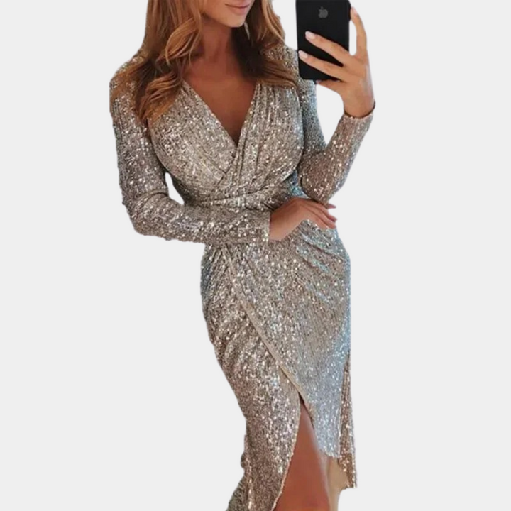 Levoire | Style moderne Robe à sequins Argent