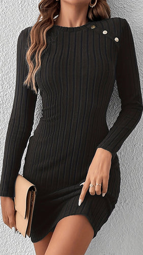 Levoire | Robe Bodycon En Maille Côtelée