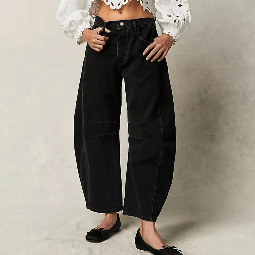 Levoire | Jean À Jambes Larges Pour Un Style Décontracté Noir