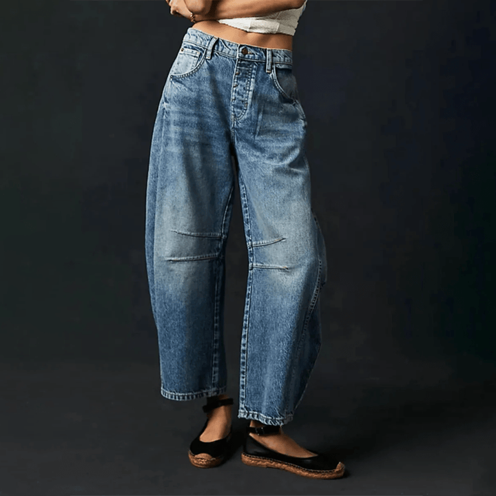 Levoire | Jean À Jambes Larges Pour Un Style Décontracté Bleu foncé