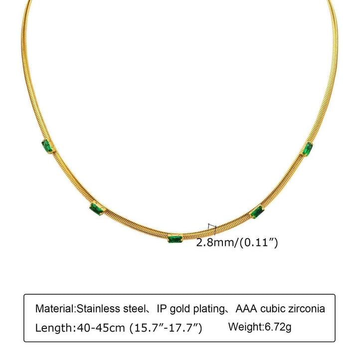 Levoire | Ensemble De Bijoux En Chaîne Serpent En Or Avec Zircon Cubique