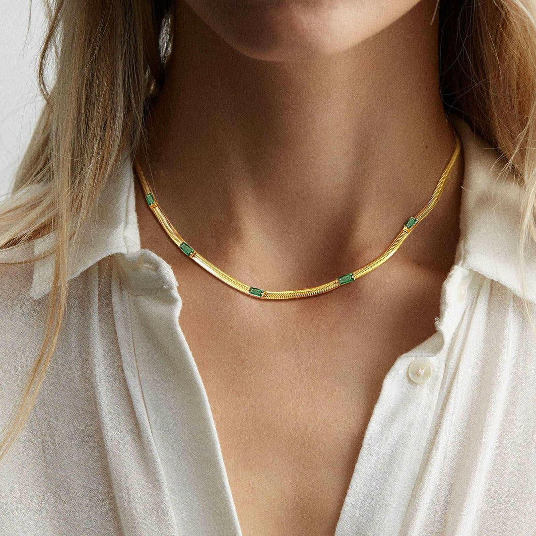 Levoire | Ensemble De Bijoux En Chaîne Serpent En Or Avec Zircon Cubique