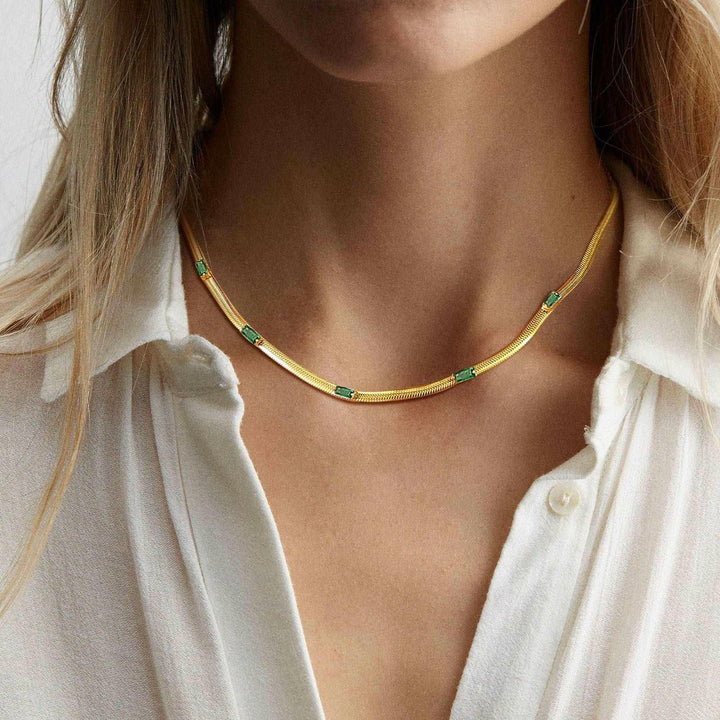 Levoire | Ensemble De Bijoux En Chaîne Serpent En Or Avec Zircon Cubique
