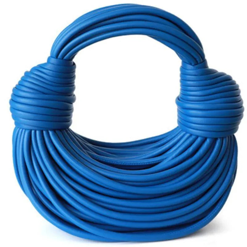Levoire | Or Sac À Nouilles Tissé À La Main Sac Stylé En Pu Et Polyester Vente En Cours Bleu