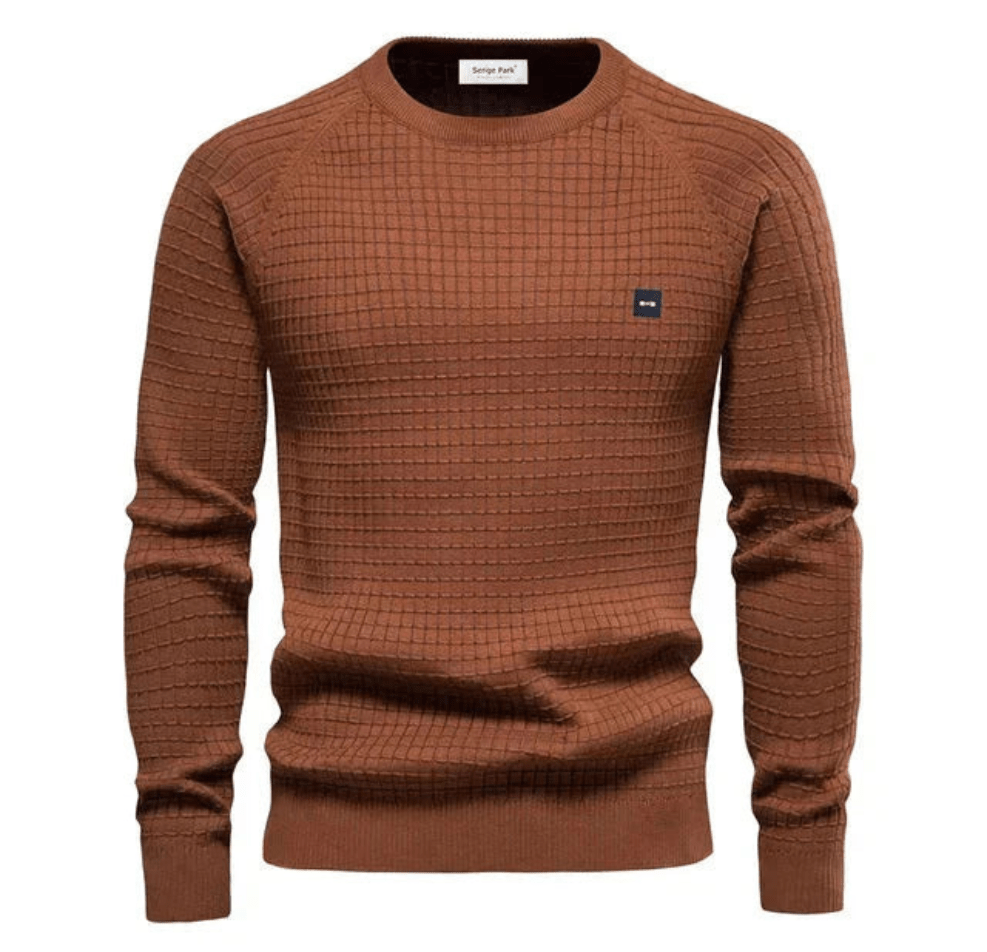 Levoire | Pull élégant pour hommes Pull confortable Design tricoté pour élégance et chaleur Braun