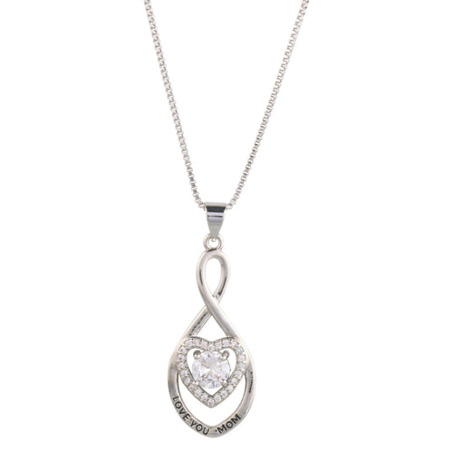 Levoire | Magnifique Love You Mom Knot Coeur Pendentif Collier
