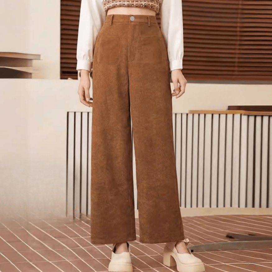 Levoire | Pantalon pour femmes brun élégant et confortable Matériau doux XL