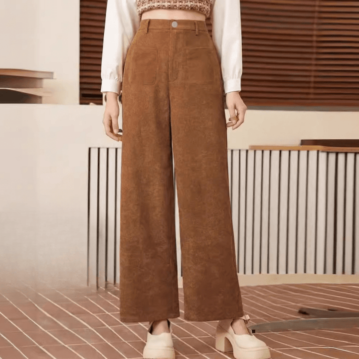 Levoire | Pantalon pour femmes brun élégant et confortable Matériau doux XL