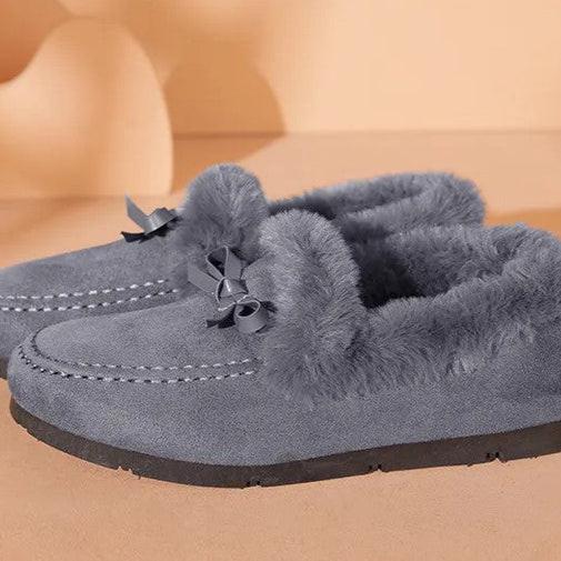 Levoire | Chaussures en cuir à semelle plate antidérapante chaude Gris