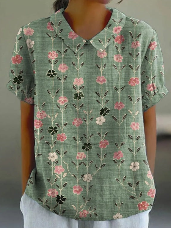 Levoire | Coton Lin Chemise Vert