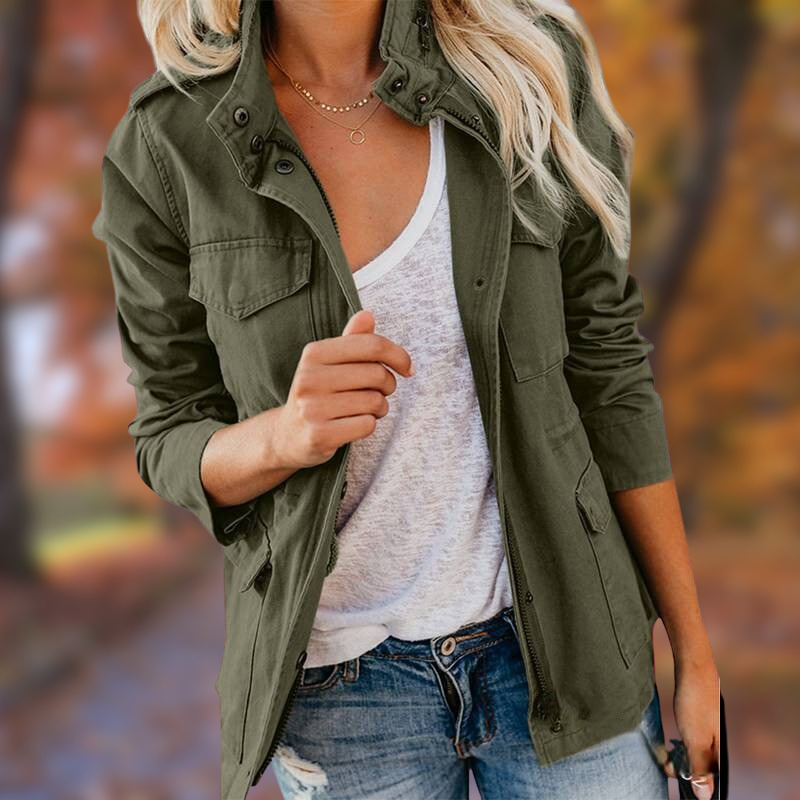Levoire | Veste Multi Poches Tendance Vert