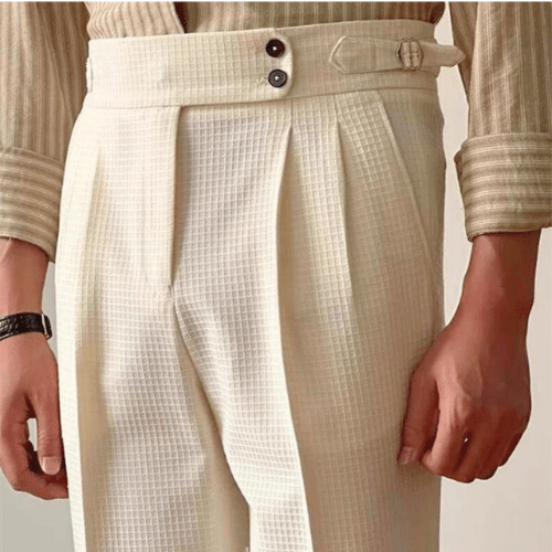 Levoire | Pantalon Homme Taille Haute Pantalon Chic Pour Homme Look Décontracté & Élégant