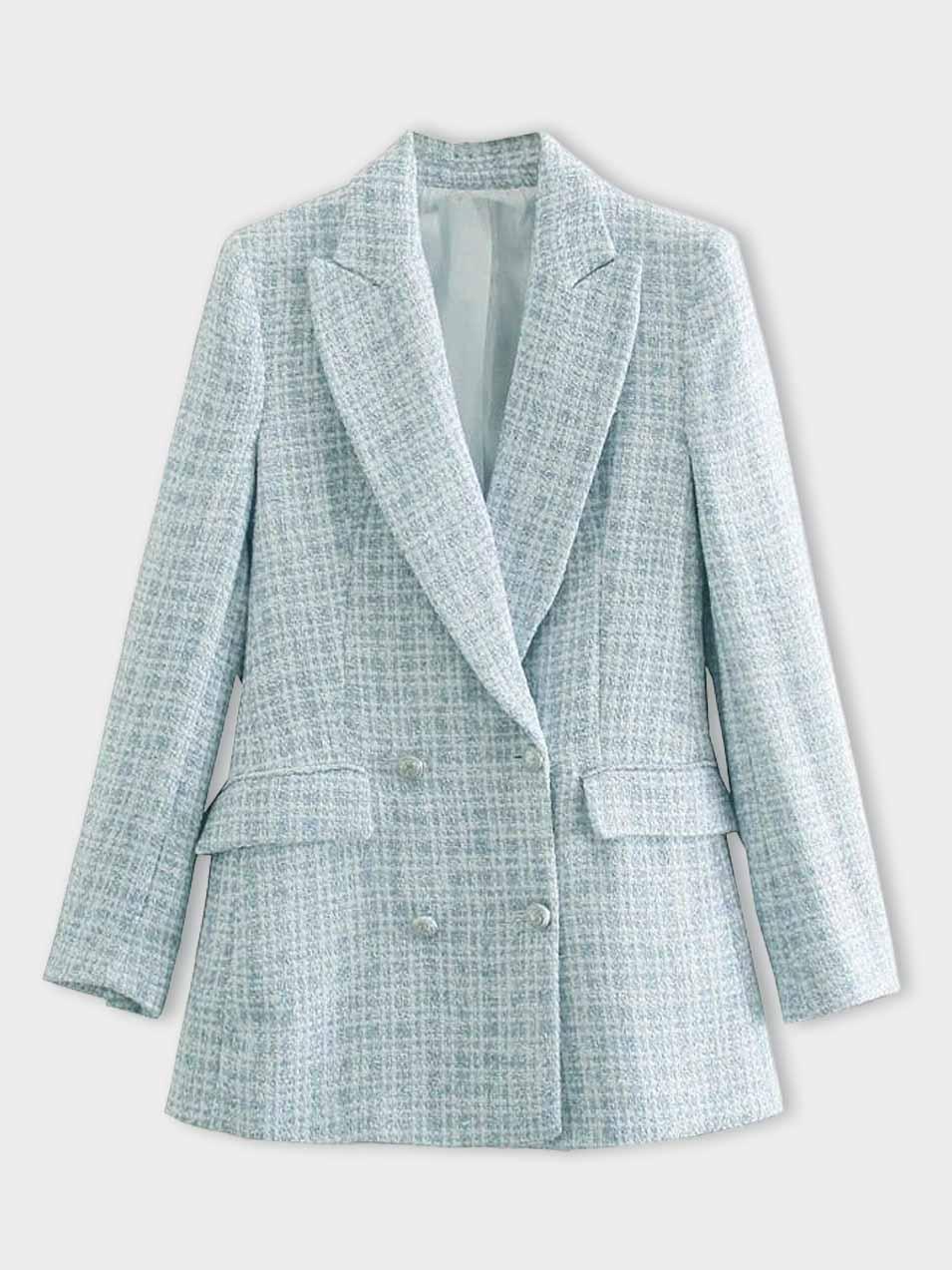 Levoire | Blazer Pour Femmes Cintré À La Mode En Bleu Clair