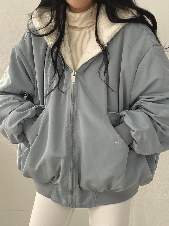 Levoire | Doudoune Avec Fourrure De Teddy Gris