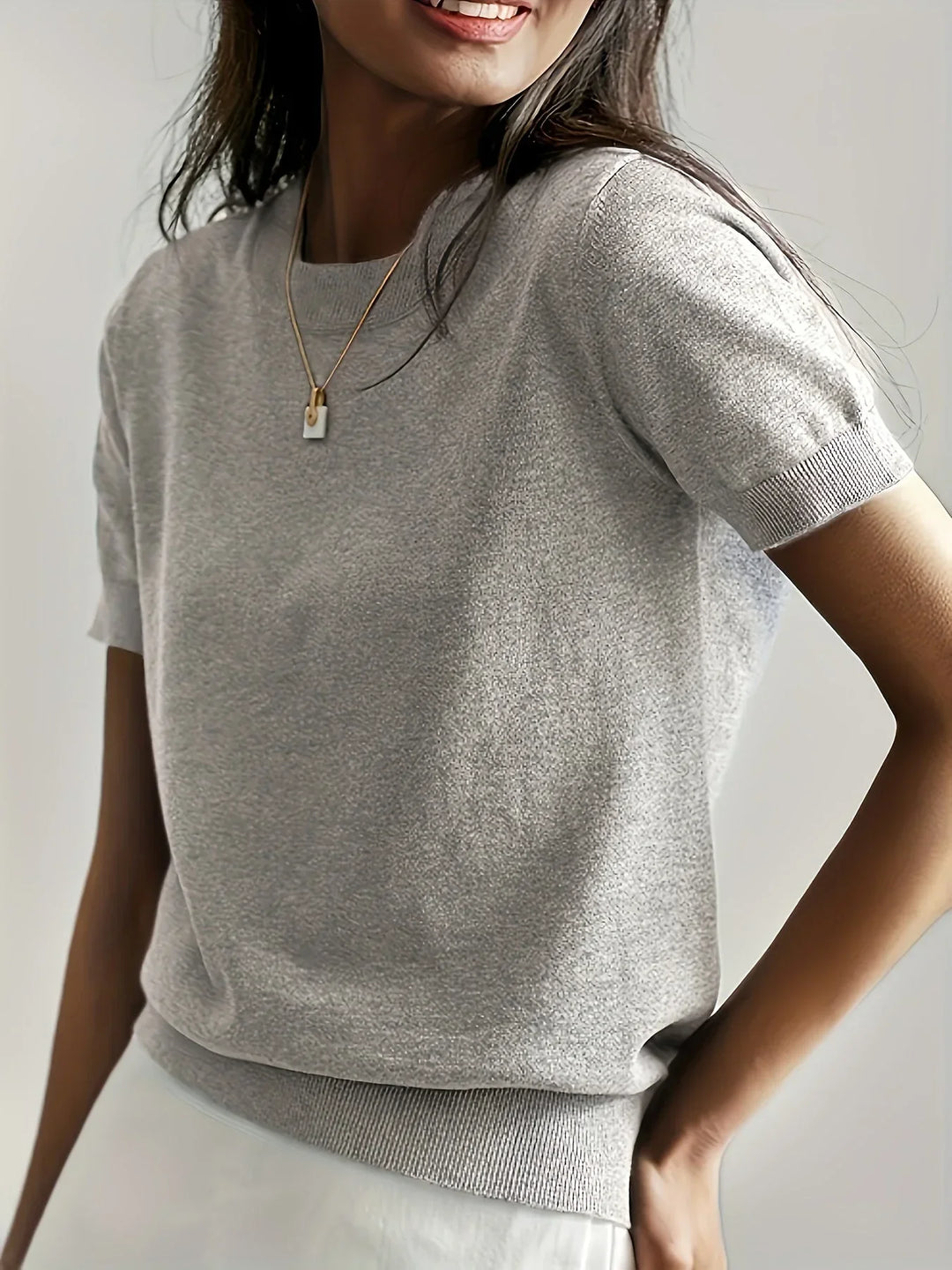 Levoire | Tricot De Printemps Léger Gris clair