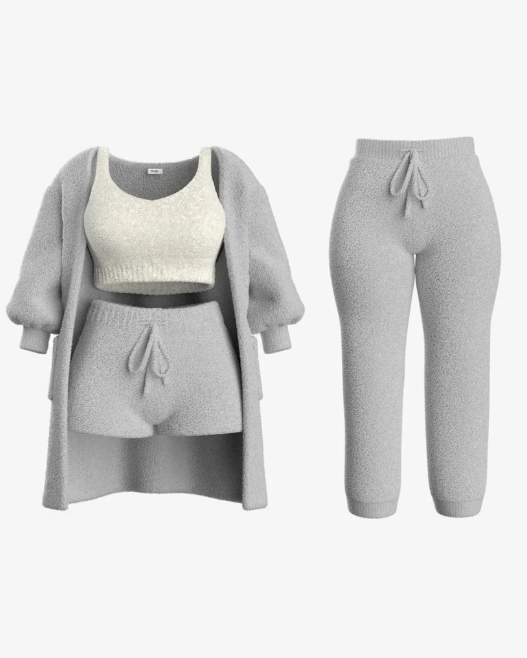 Levoire | Ensemble Confort Lux Gilet, Soutien-Gorge, Shorts, Pantalons Et Chaussettes