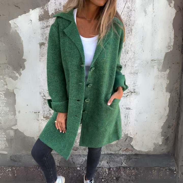 Levoire | Robe À Boutons Élégante Avec Coupe Classique Pour Femmes Vert