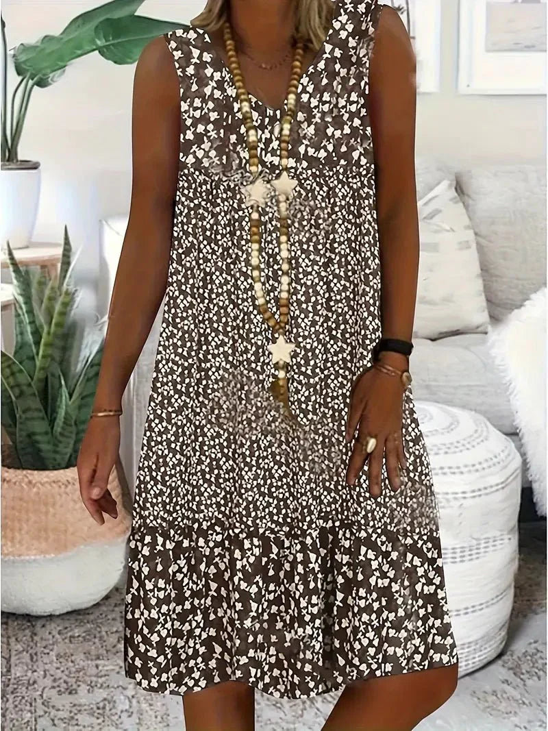 Levoire | Robe Sans Manches Élégante Braun