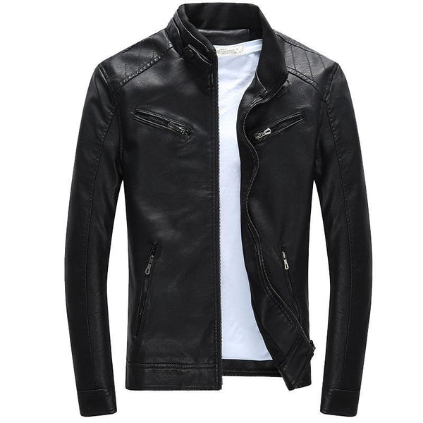 Levoire | Veste en cuir pour hommes pour un look marqué Noir