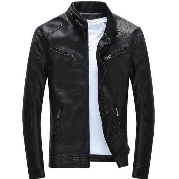 Levoire | Veste en cuir pour hommes pour un look marqué Noir