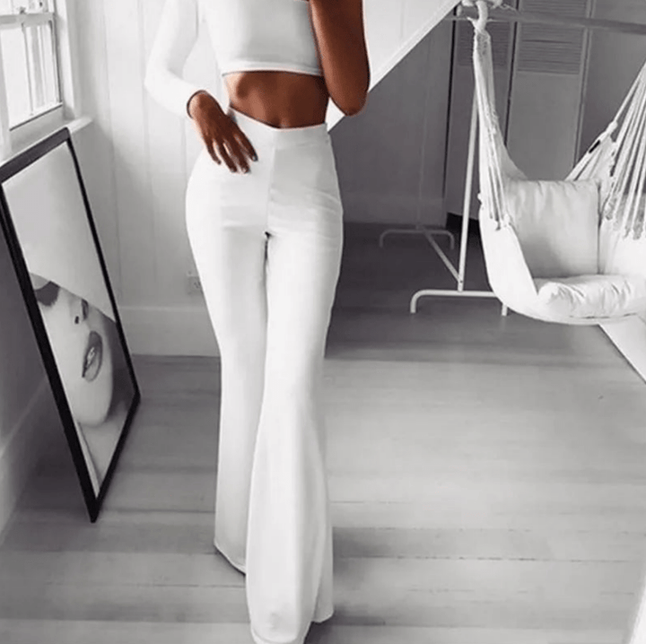 Levoire | Pantalon évasé pour femme pour un look élégant Blanc