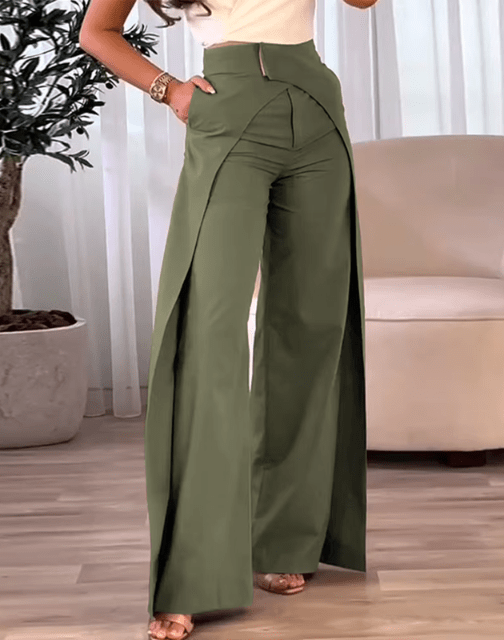 Levoire | Pantalon taille haute femme Vert