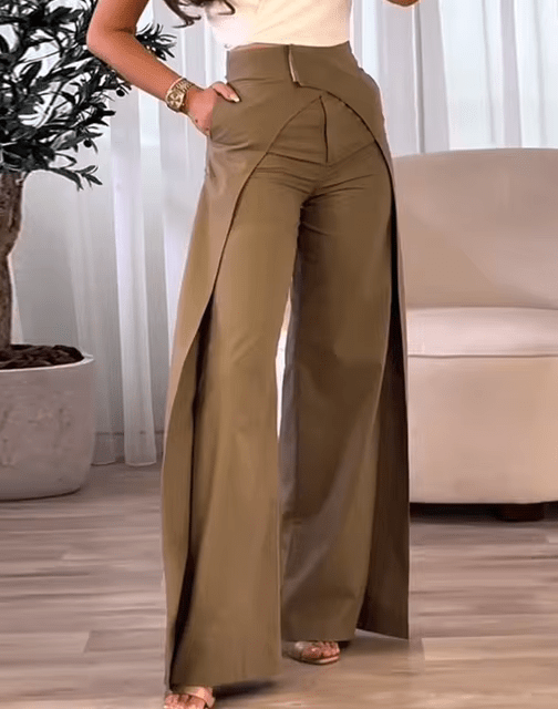 Levoire | Pantalon taille haute femme Kaki