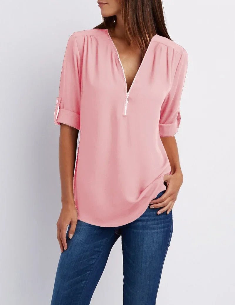 Levoire | Haut Avec Demi-Zip Rosa