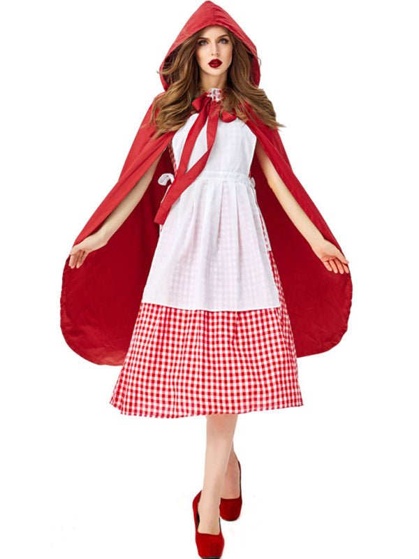 Levoire | Halloween Écolière Costume de Petit Chaperon Rouge Rot
