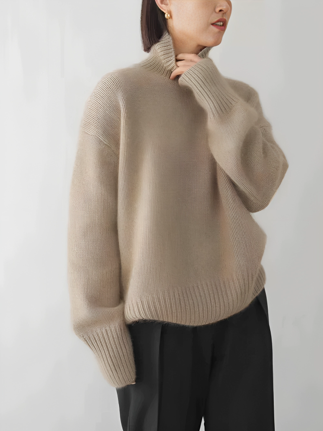 Levoire | Pull À Col Roulé Pour Femmes Khaki