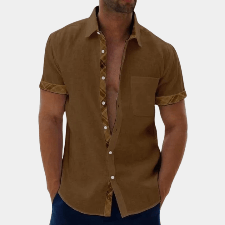 Levoire | Chemise pour homme légère et décontractée Blouse confortable Braun