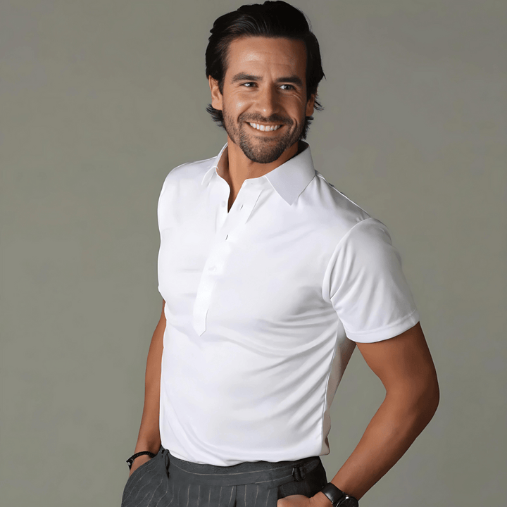 Levoire | Polo Coton Respirant Homme Blanc