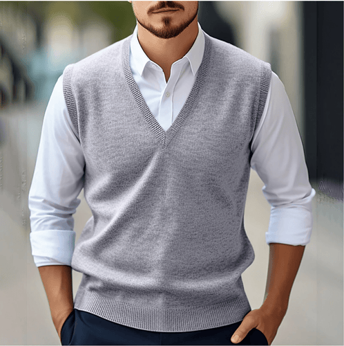 Levoire | Pull sans manches pour hommes avec décolleté en V Design élégant Matériau léger