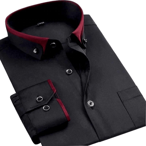 Levoire | Chemise pour hommes à double col, patte de boutonnage classique et confortable