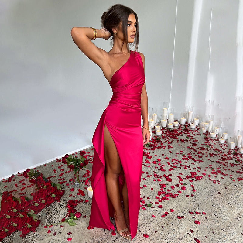 Levoire | Robe De Soirée Ajustée Pour Femmes Robe Midi Scintillante Sans Bretelles
