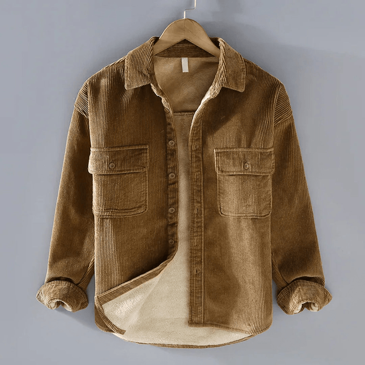 Levoire | Pull Velours Côtelé Homme Khaki