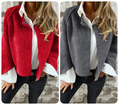 Levoire | Manteau En Laine À Manches Longues Avec Bouton