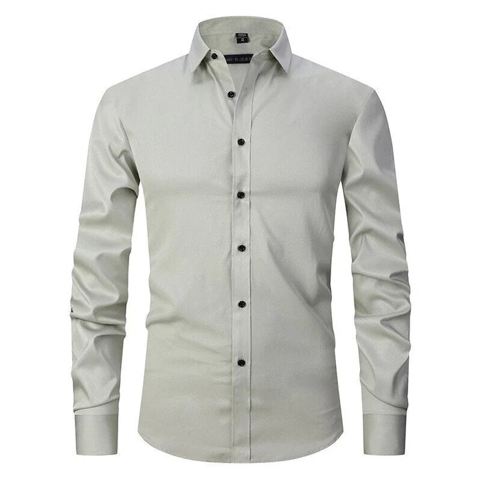 Levoire | Chemise Stretch Anti-Repassage Chemise Confortable Pour Le Quotidien Vert