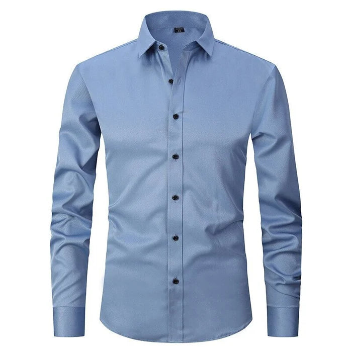 Levoire | Chemise Stretch Anti-Repassage Chemise Confortable Pour Le Quotidien Bleu clair