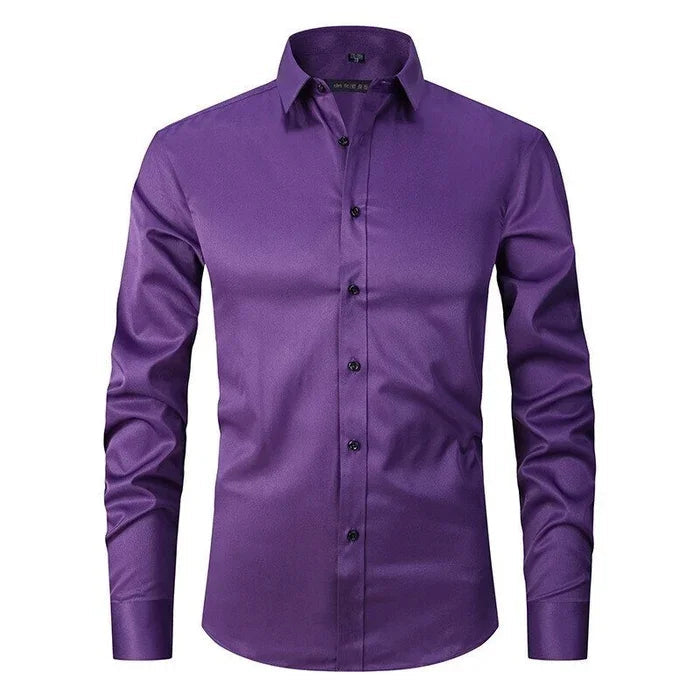 Levoire | Chemise Stretch Anti-Repassage Chemise Confortable Pour Le Quotidien Lilas