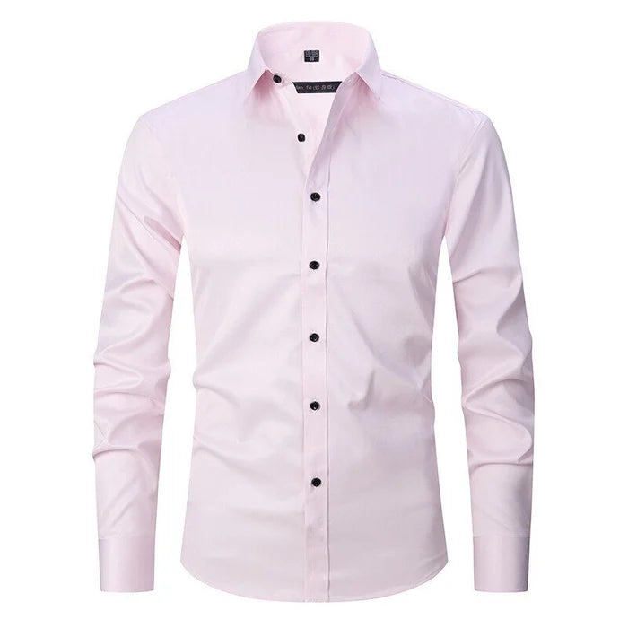 Levoire | Chemise Stretch Anti-Repassage Chemise Confortable Pour Le Quotidien Rosa