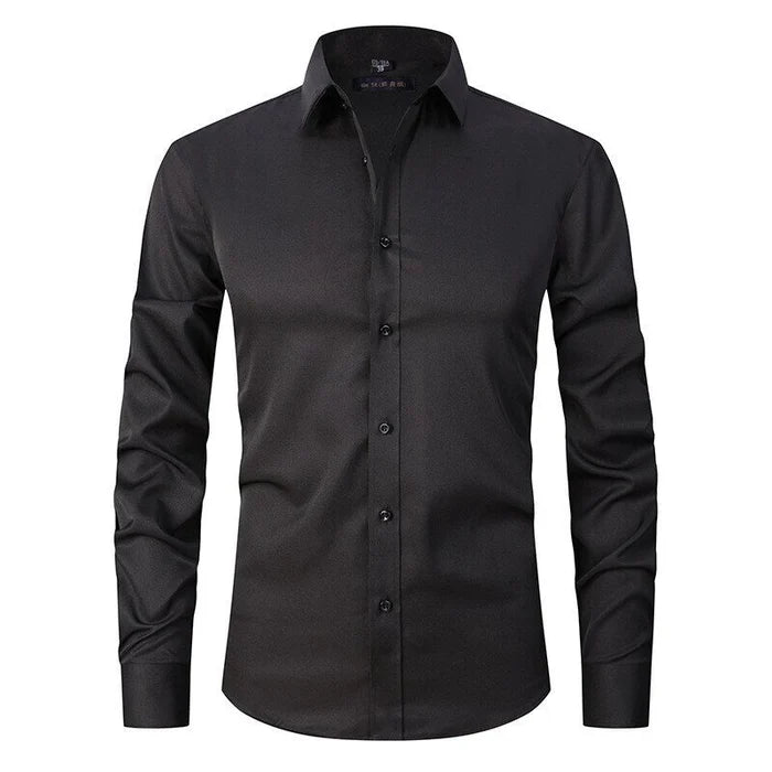 Levoire | Chemise Stretch Anti-Repassage Chemise Confortable Pour Le Quotidien Noir