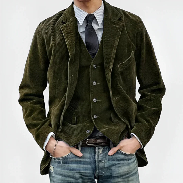 Levoire | Veste rétro et gilet Vert