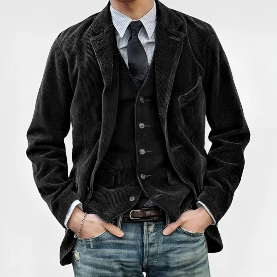 Levoire | Veste rétro et gilet Noir