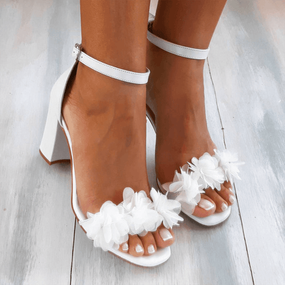 Levoire | Sandales À Talons Hauts Blanches Pour Femmes Blanc