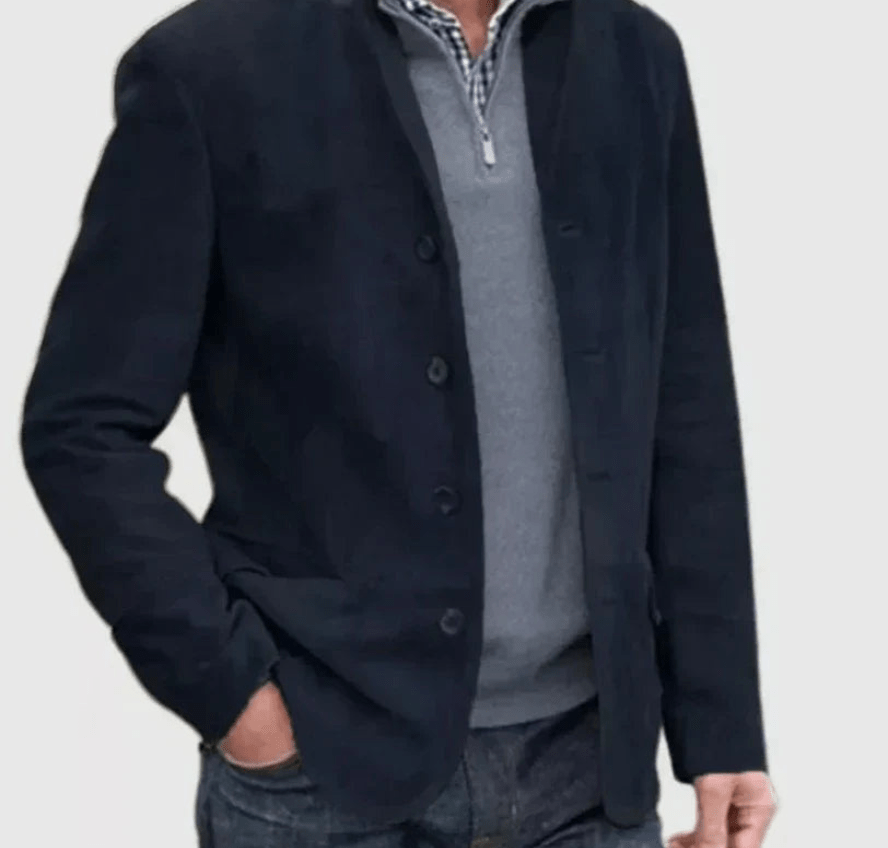 Levoire | Veste intemporelle pour hommes Bleu foncé