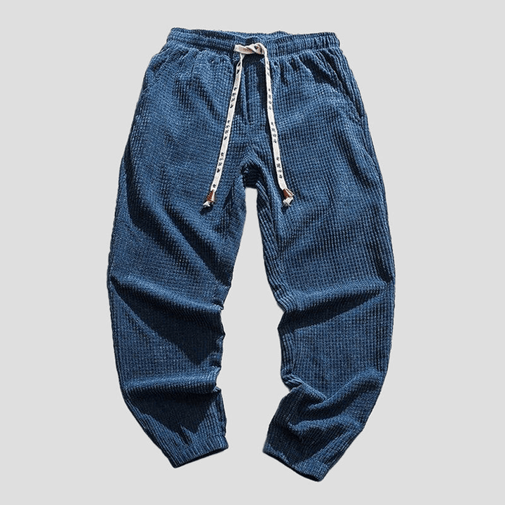 Levoire | Pantalon de jogging en velours côtelé confortable Chaleur et style à la mode Bleu