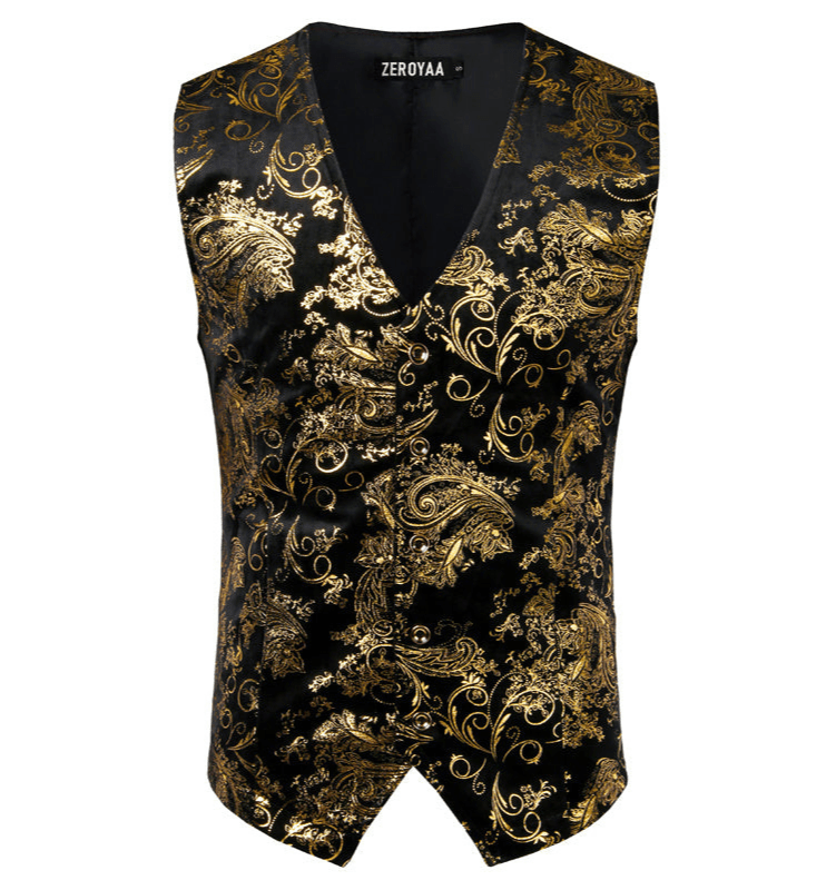 Levoire | Gilet Steampunk Vintage Homme Or