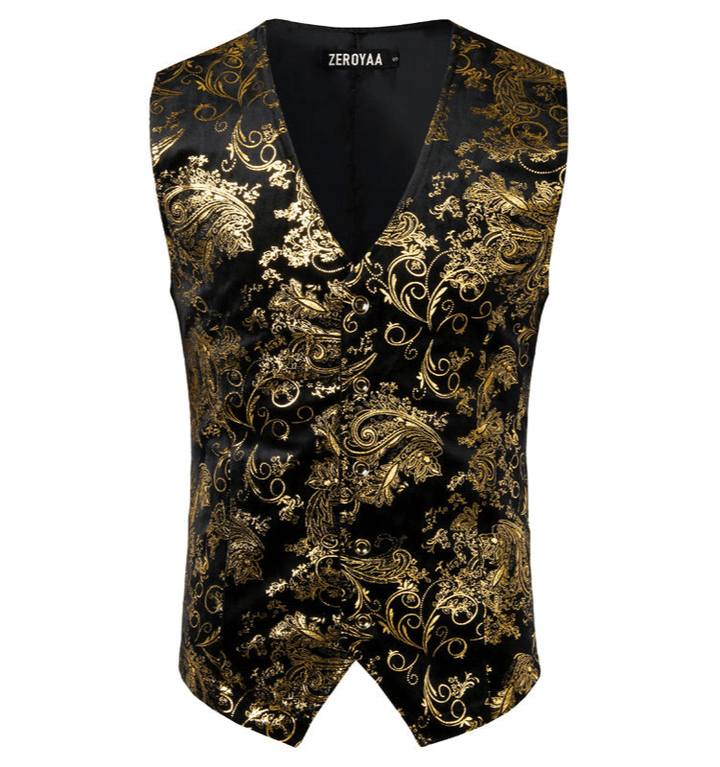 Levoire | Gilet Steampunk Vintage Homme Or