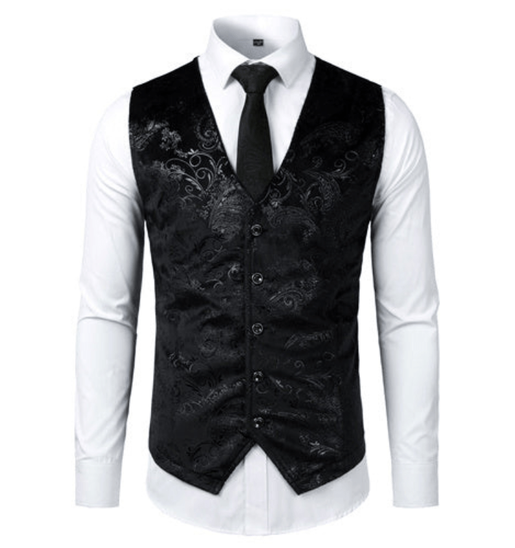 Levoire | Gilet Steampunk Vintage Homme Noir